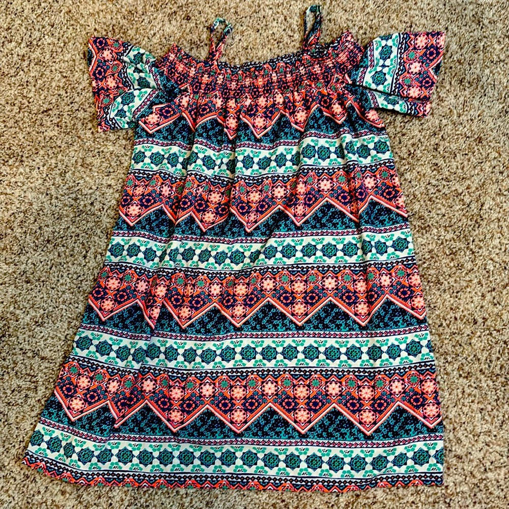 Mix & Match 2/$16 Soprano Printed Off the Should Dress with Straps